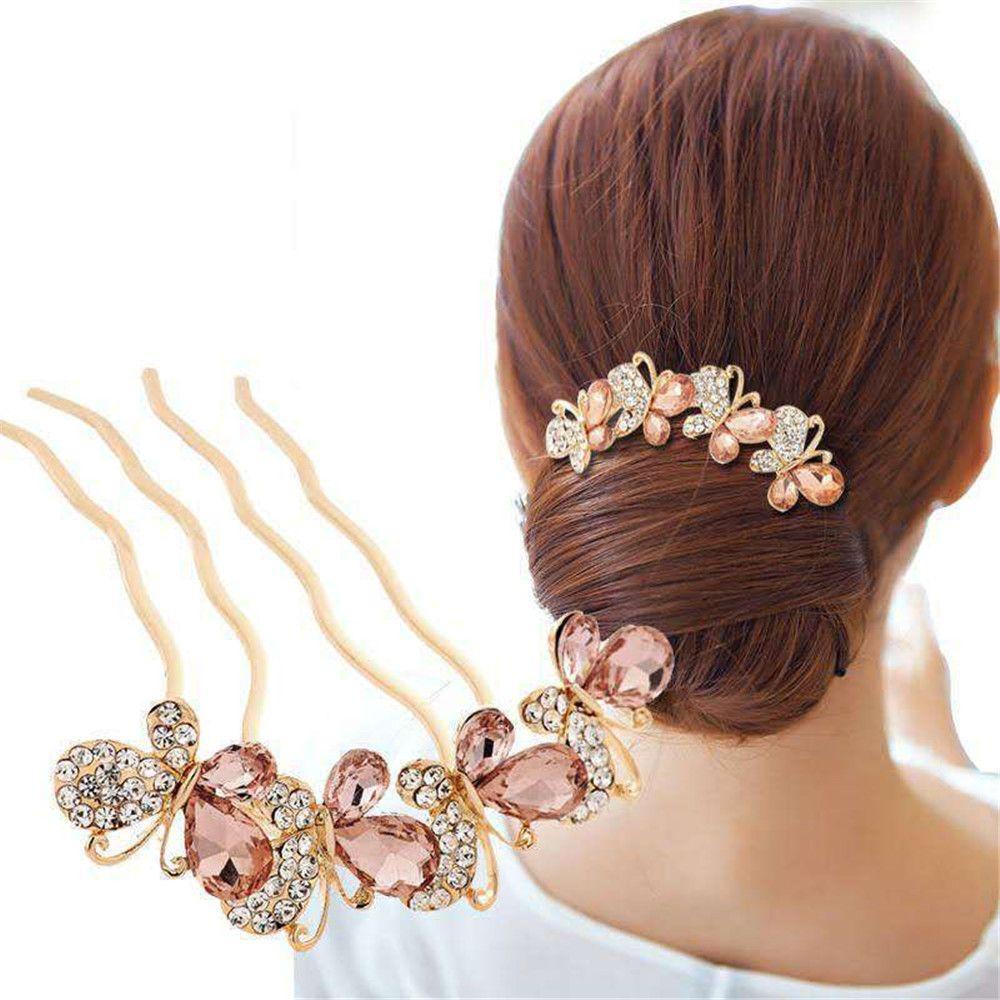 Lược Cài Tóc Đính Đá Xinh Xắn Dành Cho Nữ