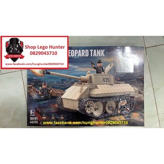 Quanguan 100101 Army WWII mô hình lắp ráp Xe Tank Leopart I của Đức trong thế chiến 2