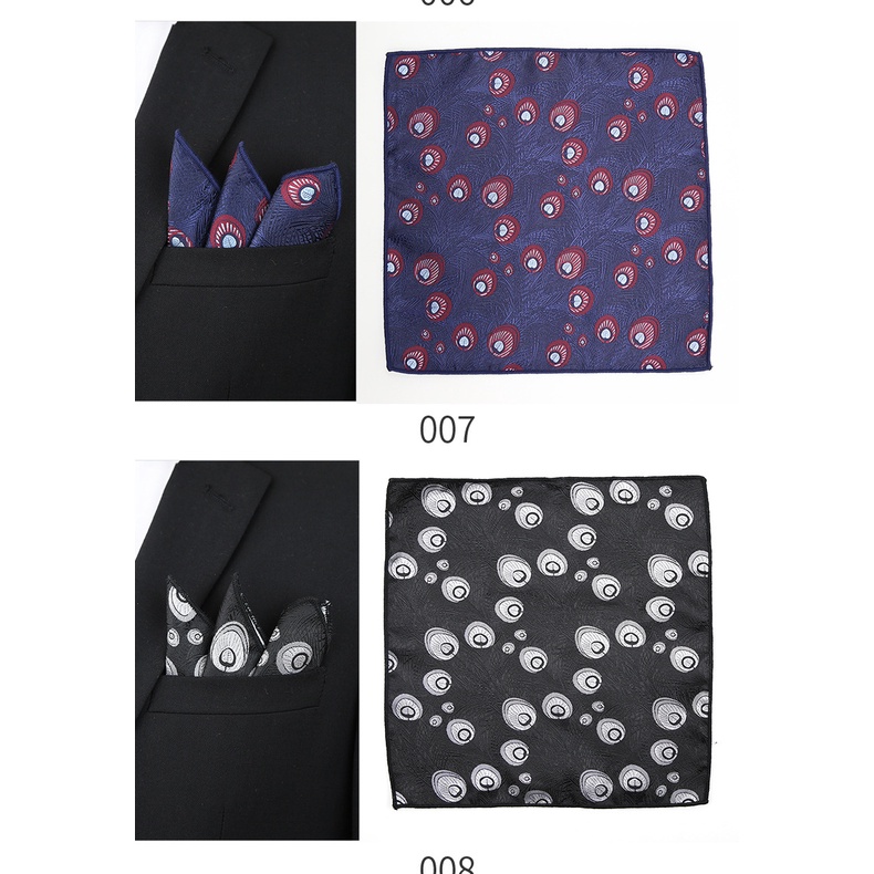 Khăn Tay Lụa Polyester Hình Vuông Bỏ Túi Áo Vest Thời Trang Lịch Lãm Cho Nam