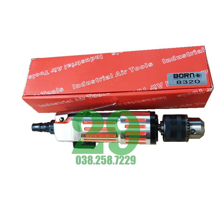 Máy khoan hơi dạng vít mâm kẹp 10mm Tặng găng tay bảo hộ