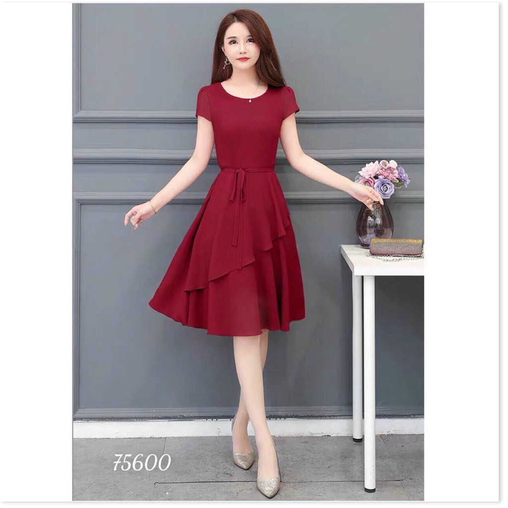 ĐẦM XÒE VOAN CHIFON NỮ CỰC SANG TRỌNG DÀNH CHO CÁC QUÝ CÔ KME FASHION