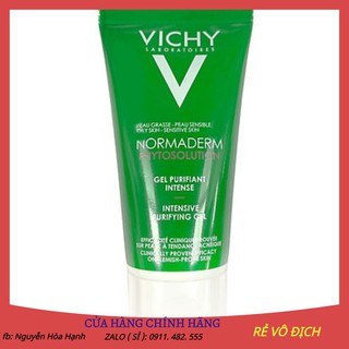 Sữa Rửa Mặt Vichy Dạng Gel Cho Da Dầu - Mụn Giúp Làm Sạch Sâu Và Giảm Bã Nhờn Normaderm Phytosolution Gel 50ml