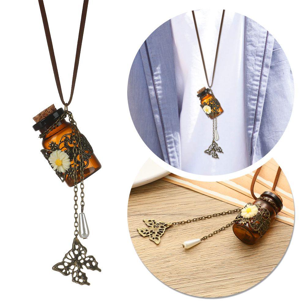 MAG Vòng cổ Da Phối Nút Bần Phong Cách Retro