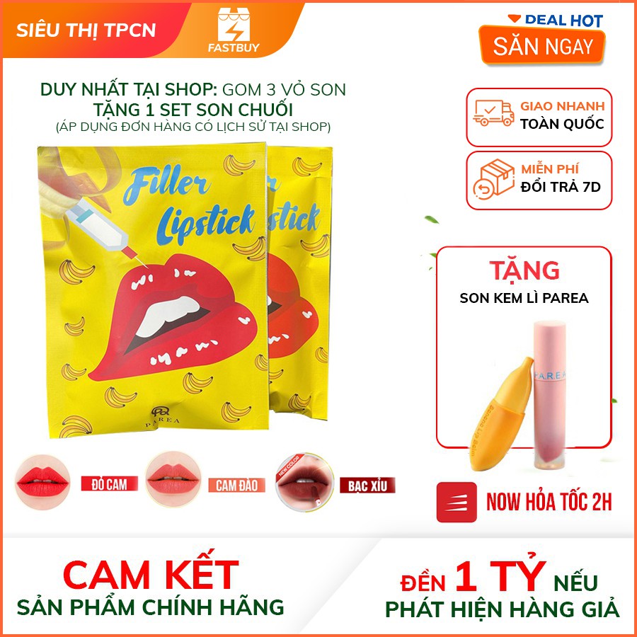 𝗠𝗮̃ 𝘁𝗿𝗼̛̣ 𝘀𝗵𝗶𝗽 𝟭𝟱𝗞 ☀ Son chuối banana filler lipstick collagen khử thâm môi, xóa nhăn, căng mọng