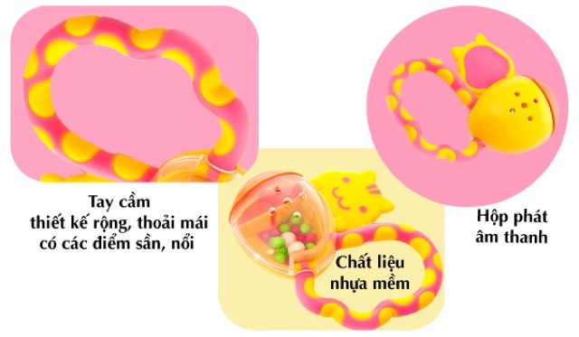 Xúc xắc gặm nướu Richell cho bé 5m+ chính hãng