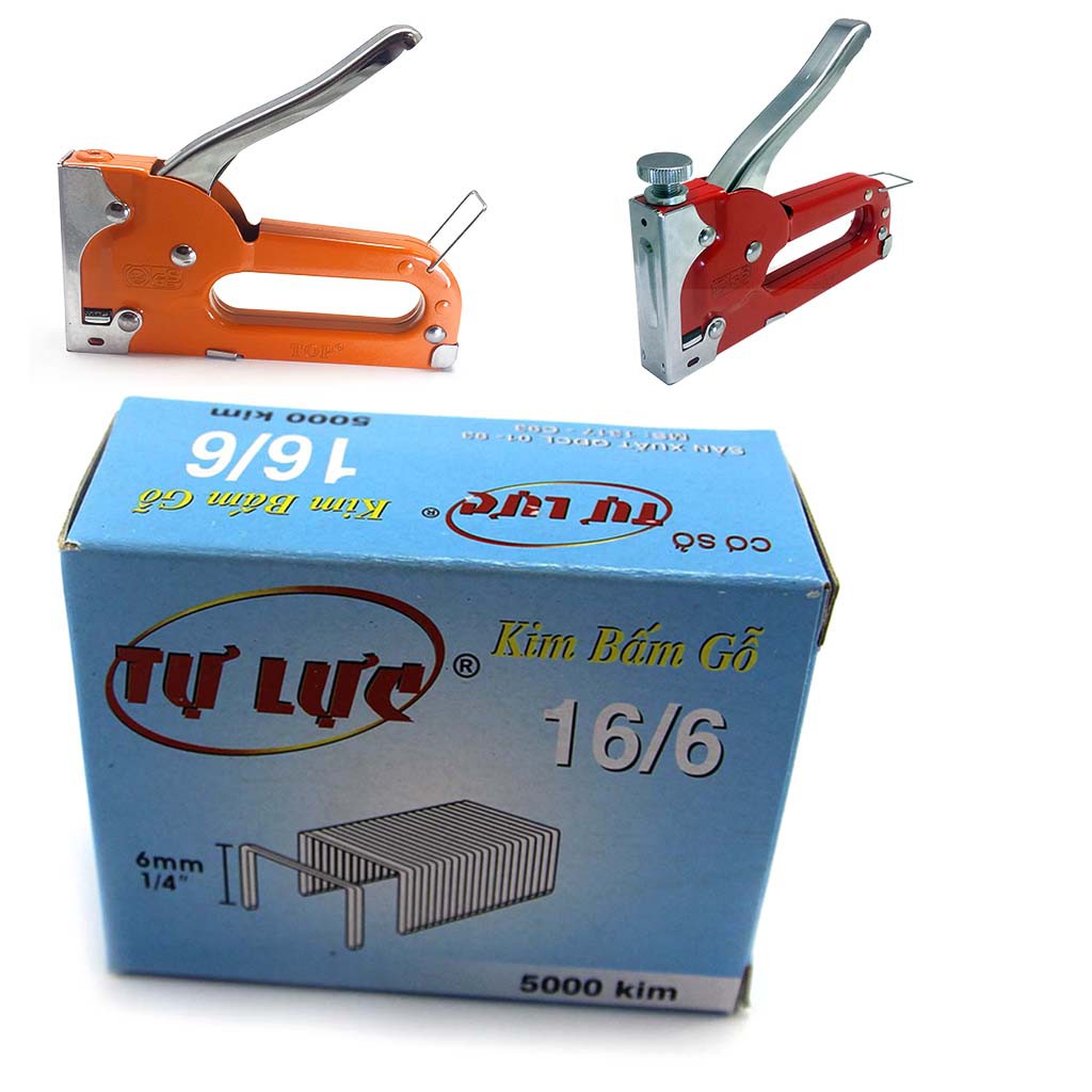 [giá sốc] Hộp 5000 Cái Ghim Bấm Gỗ Tự Lực 16/6 - Ghim Sâu 6mm (Chính Hãng)