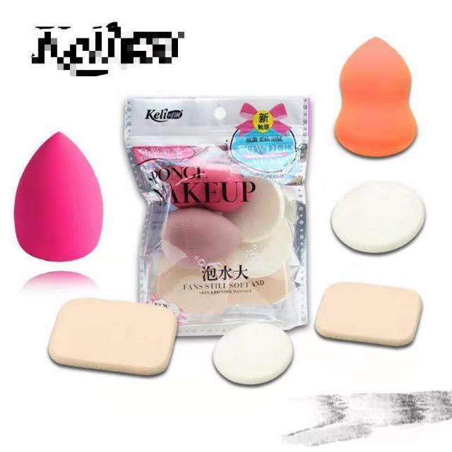 combo 12 bộ 6 bông mút trang điểm Keli sponge Makeup