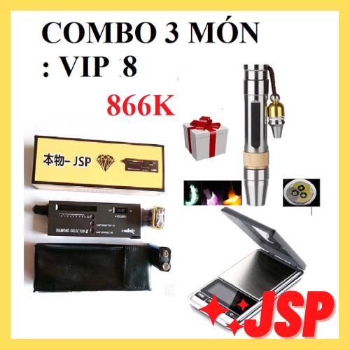 Combo 3 Thiết bị dụng cụ đá quy cơ bản gồm Máy đo độ cứng &amp; Đèn Soi đá quy &amp; Cân Gam carat chuẩn.