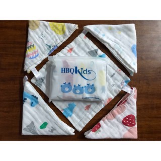 Sét 5 Khăn sữa khăn Mặt 6 Lớp Cho Bé Kt 28×28cm siêu thấm hút