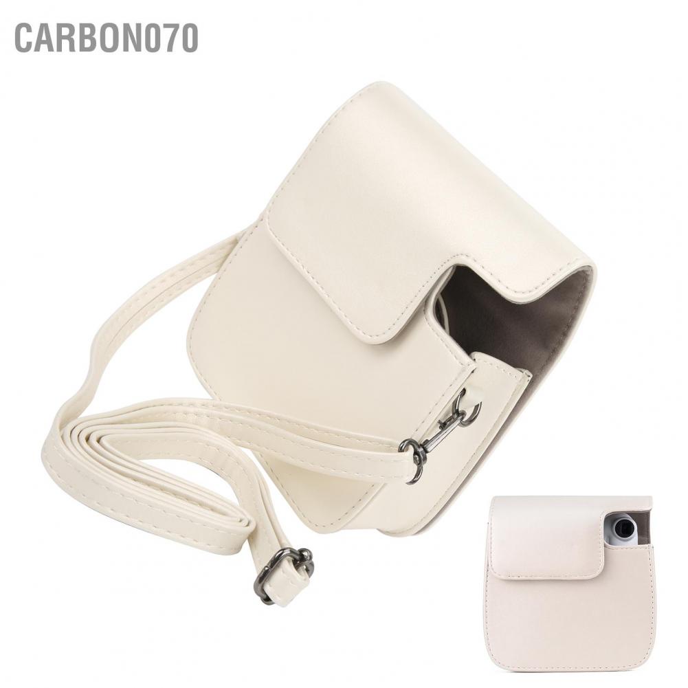 Túi bọc bảo vệ máy ảnh bằng da PU có dây đeo vai cho Fujifilm Instax Mini 11/9/8【Carbon070】