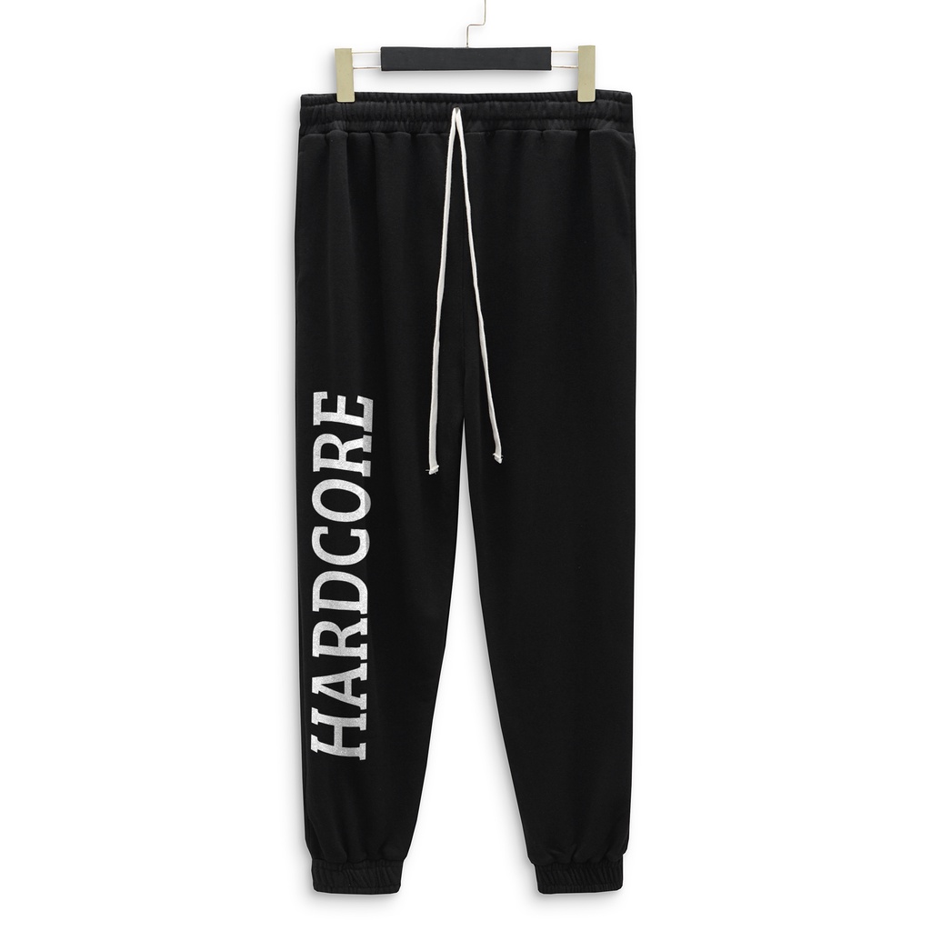 [bigsize] Quần thun dài jogger vải nỉ bigsize nam 80-130kg - chữ hard