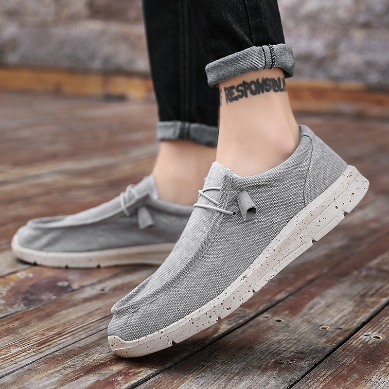 Giày vải canvas siêu nhẹ thời trang cho nam size 39-48