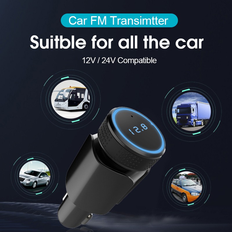 IN STOCK T18 Car Bluetooth Mp3 Player Bluetooth FM Transmitter Car Kit TF Card Music Format Car Smart Charger