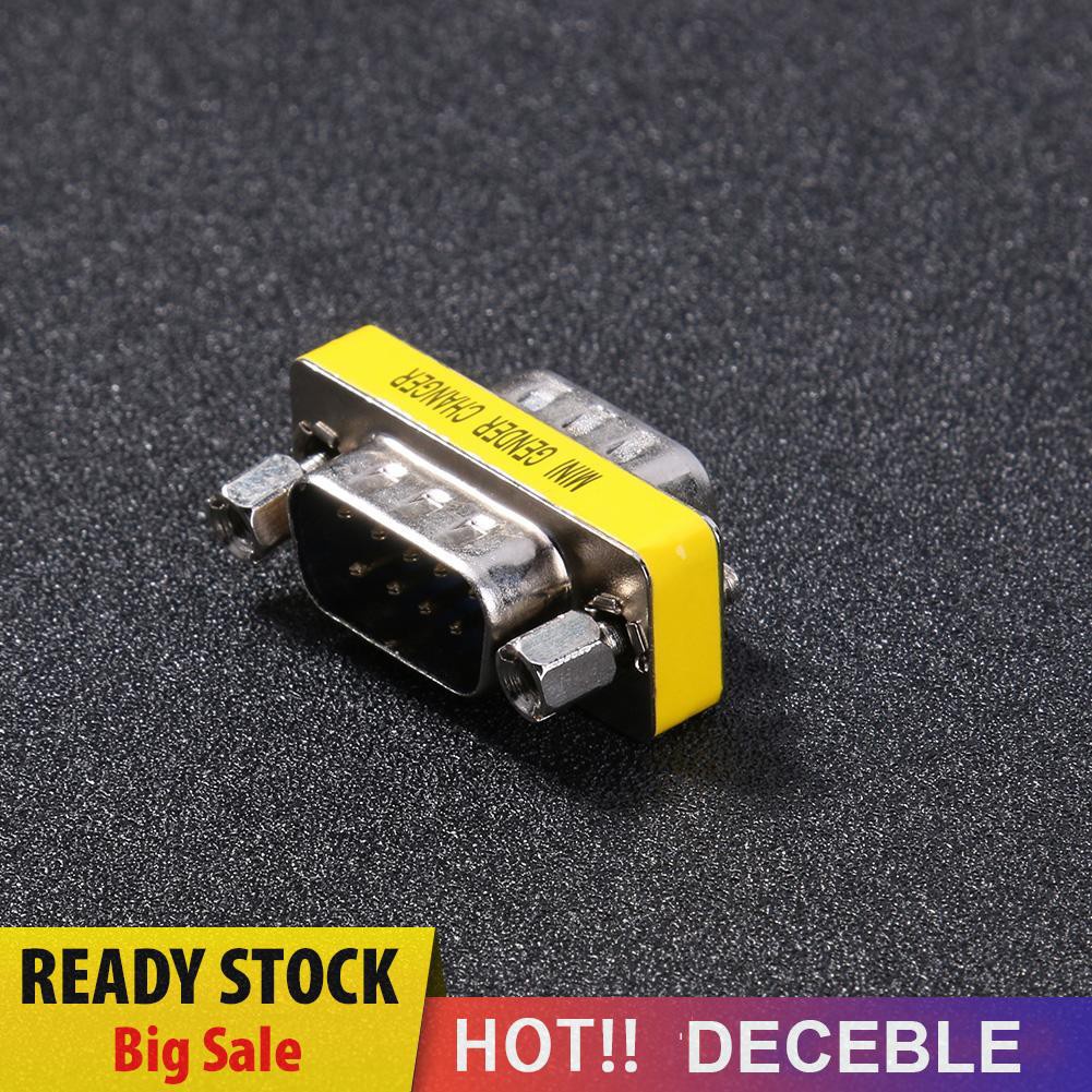 Deceble 2pcs DB9 Male to Male Adapter Gender Changer Serial RS232 Coupler Straight