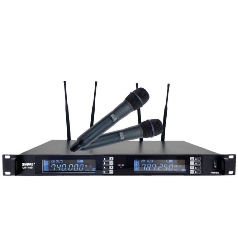 Micro Không Dây SHURE UR 18S Tự Ngắt, Dò Sóng Chỉnh Tần Số Hiện Đại. Dòng Karaoke Cao Cấp Gia Đình, Phòng Trà,