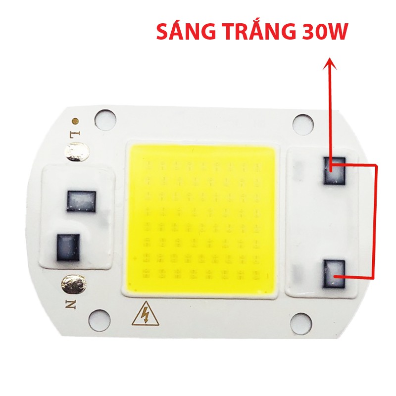 Chip led COB 30W-50W gắn đèn pha điện áp 220V