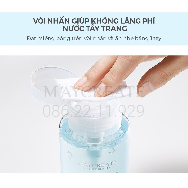 Tẩy Trang Nắp Trắng Maycreate 300ml Hàng Nội Địa Trung.