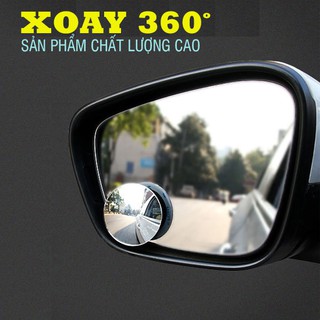 Bộ 2 Gương Cầu Lồi gắn kính chiếu hậu xe oto không viền cao cấp