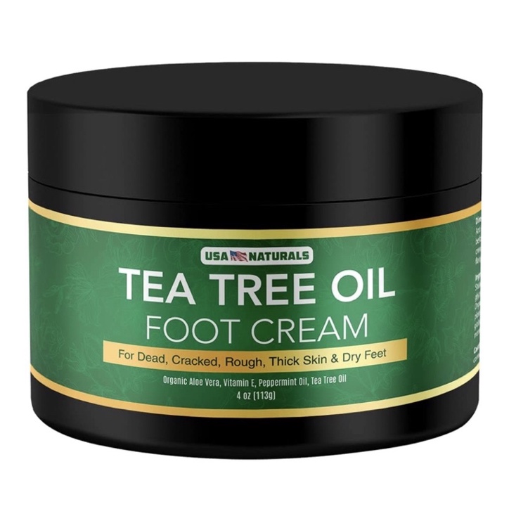 Kem dưỡng da chân khô nứt, giảm đau tràm trà USA Naturals Tea Tree Oil Foot Cream 57g/113g USA