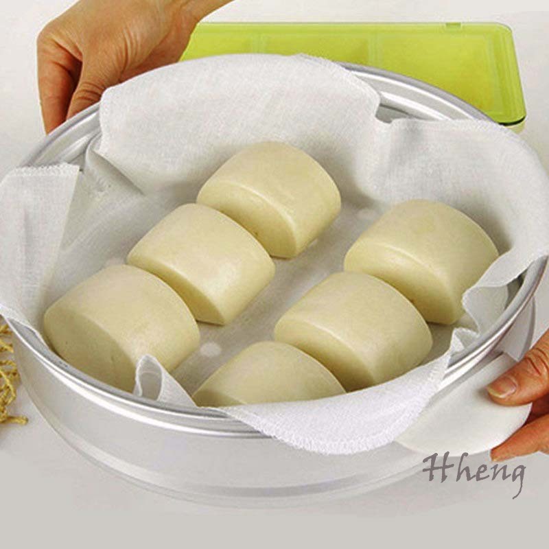 Set 10 Miếng Vải Cotton Lót Nồi Hấp Chống Dính Tiện Dụng