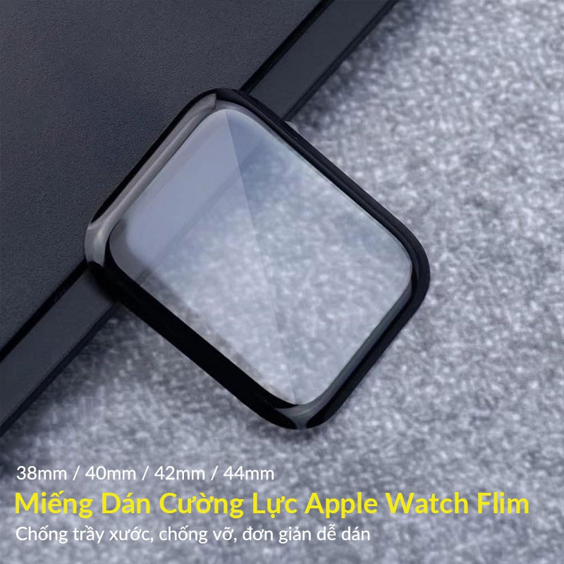 Miếng Dán Cường Lực Apple Watch Kuzoom 3D Dẻo Ôm Sát Viền Chống Vỡ, Chống Trầy Xước, Hỗ Trợ Size 38mm, 40mm, 42mm, 44mm