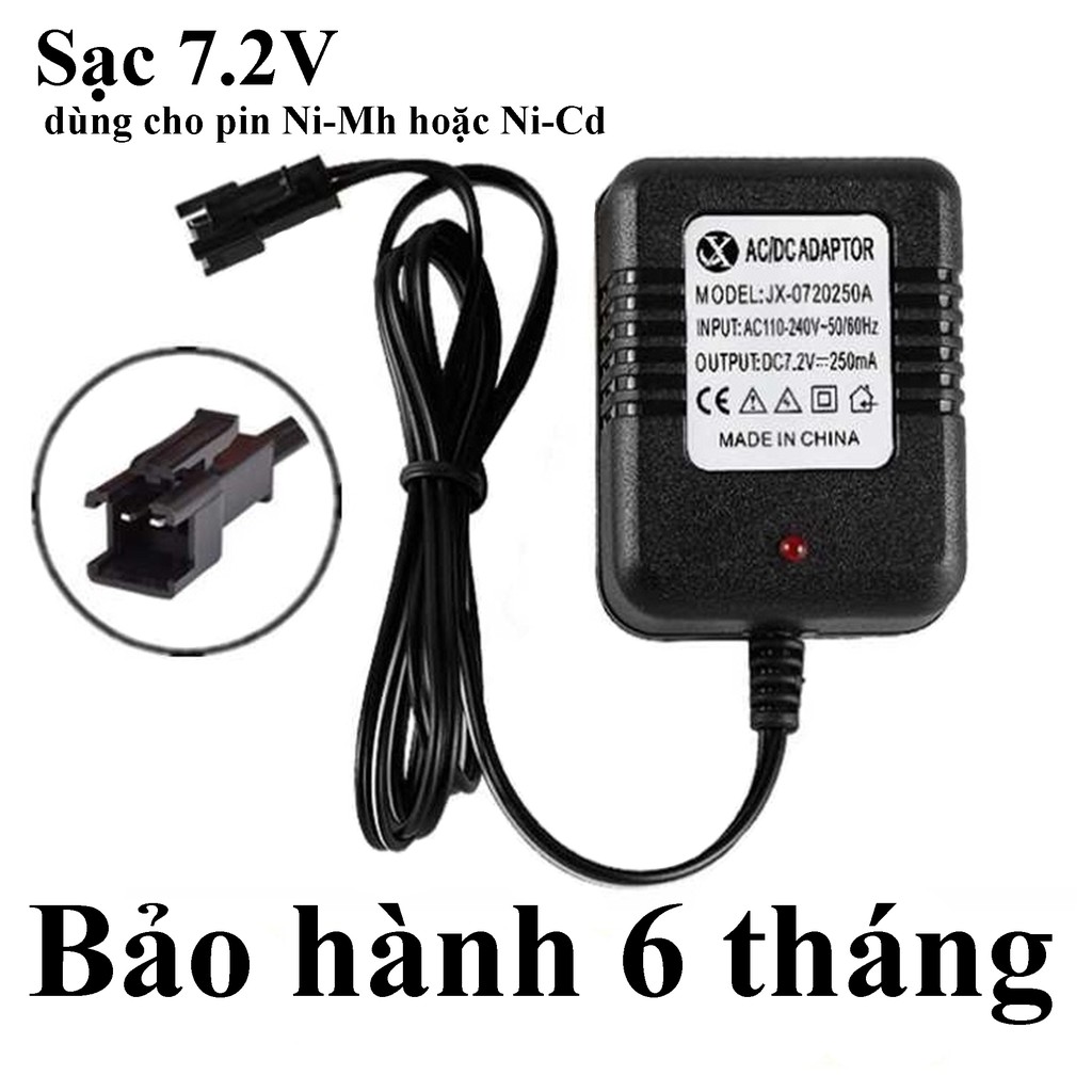 Sạc pin 7.2V - 250mAh dùng cho pin Ni-Cd và Ni-Mh