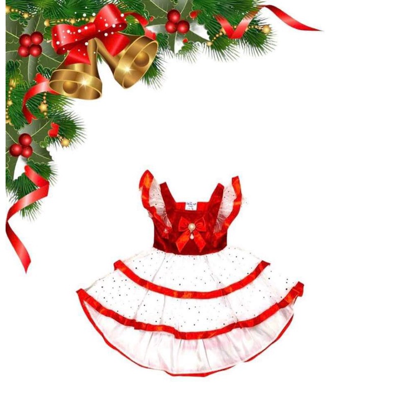 Đầm noel nhung mềm mịn cho bé gái