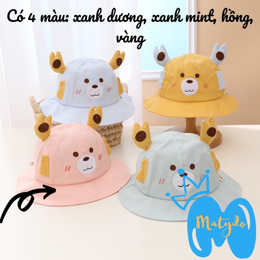 Mũ cho bé gái bé trai nón vành tròn hình cua cute đáng yêu phụ kiện trẻ em