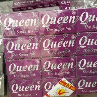 Mực Queen xanh tím đen bút máy (1 lọ)
