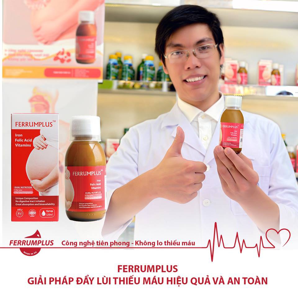 Sắt bầu không tanh không táo bón Ferrumplus ngăn ngừa thiếu máu do thiếu sắt, không nóng Shop HK PHARMA