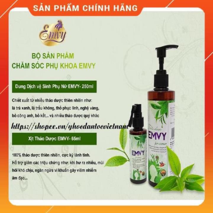 Phụ Khoa Emvy thuốc xịt 65ml - hỗ trợ và điều trị viêm lộ tuyến I II III, nấm ngứa âm đạo