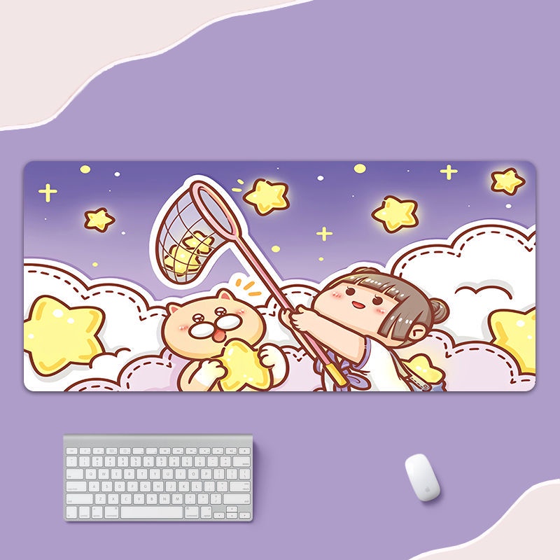Tấm Lót Chuột & Bàn Phím Máy Tính Cỡ Lớn Chống Trượt In Hình Hoạt Hình Dễ Thương