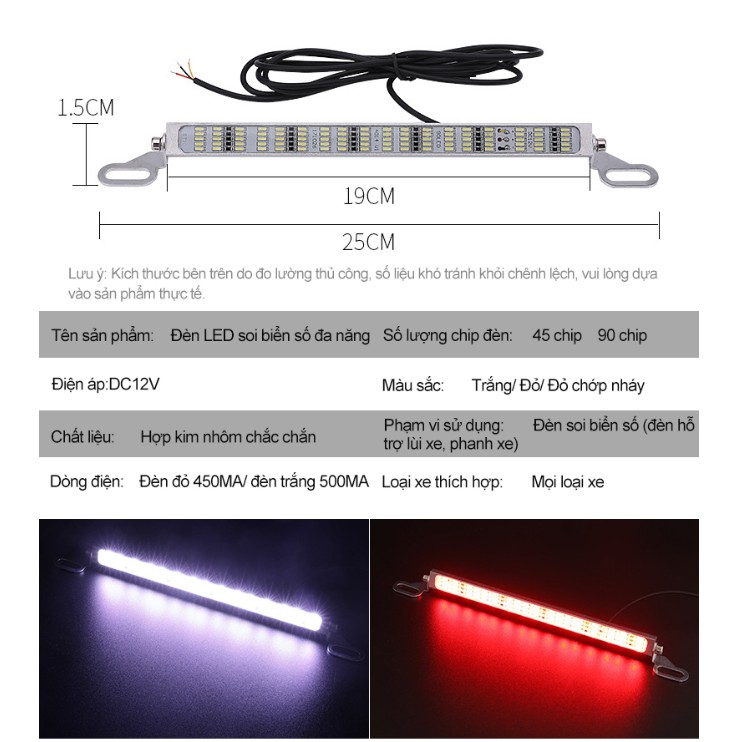 Đèn LED lùi xe 90tia chip hỗ trợ lùi an toàn siêu sáng - King Garden