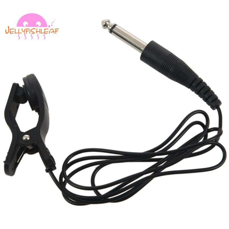 Black Universal Guitar Acoustic Clip On Pickup Piezo Contact Microphone