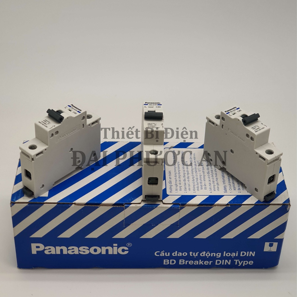 Aptomat  1P 10A16A, 20A, 25A, 32A, 40A, 50A, 63A , MCB Chống Cháy Chống Chập Điện PANASONIC