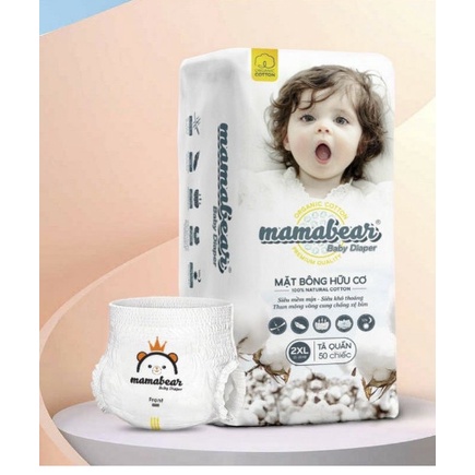 Bỉm quần mamabear cao cấp M/L/XL/XXL/XXXL 50 miếng MAMA BEAR