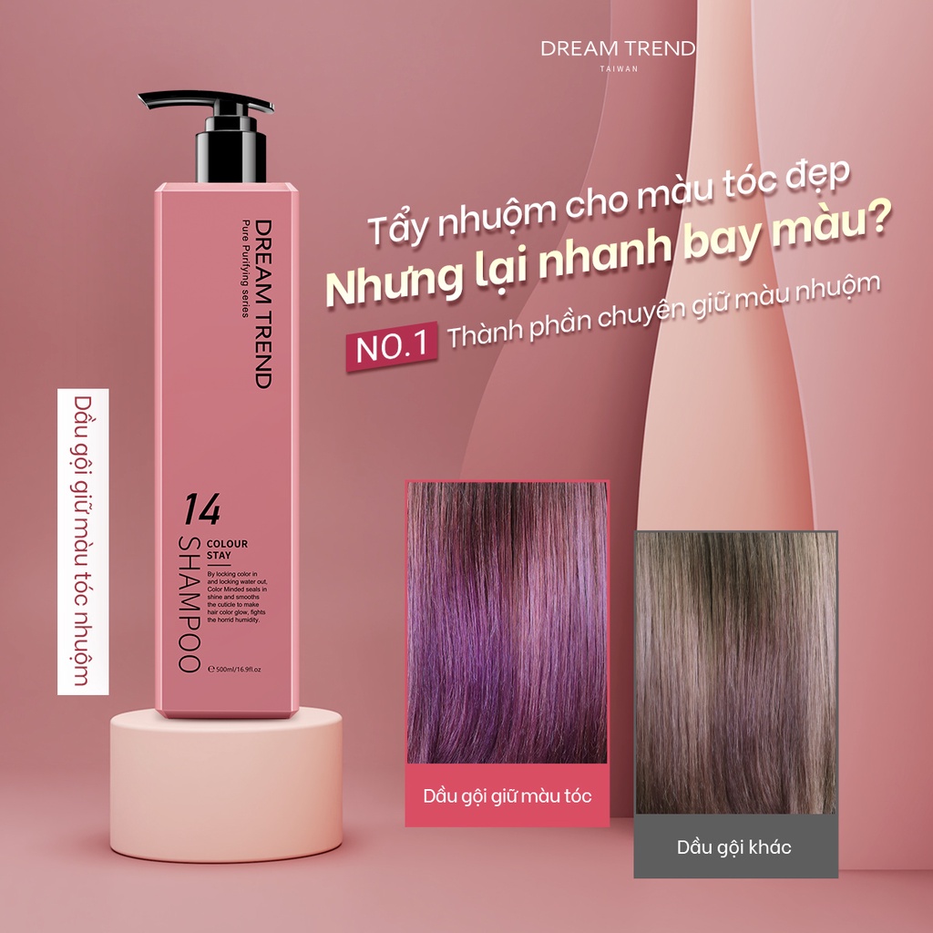 DẦU GỘI GIỮ MÀU TÓC NHUỘM COLOUR STAY SHAMPOO DREAM TREND (HỒNG)