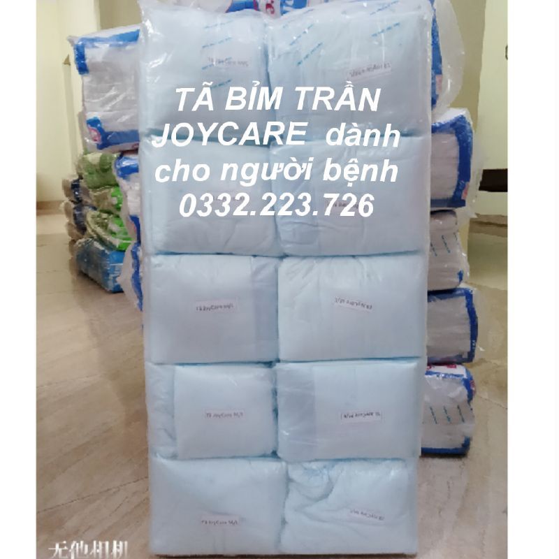 Bỉm dán trần Joycare  có vách chống chào (10 gói 100miếng)size M/L40-70kg siêu thấm hút kháng khuẩn