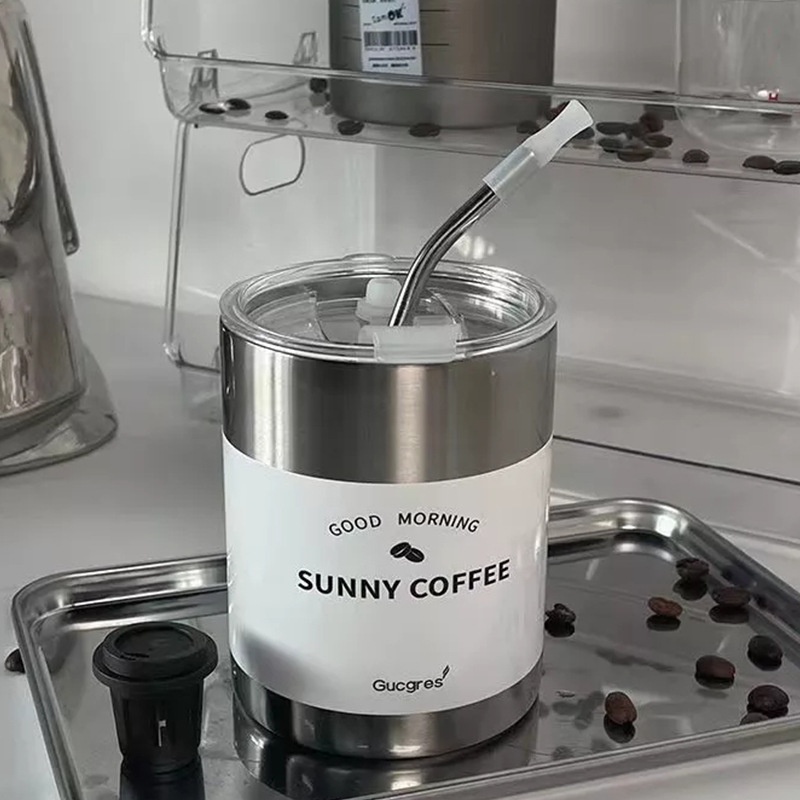 Bình Đựng Cà Phê 300ml Bằng Thép Không Gỉ Tiện Dụng