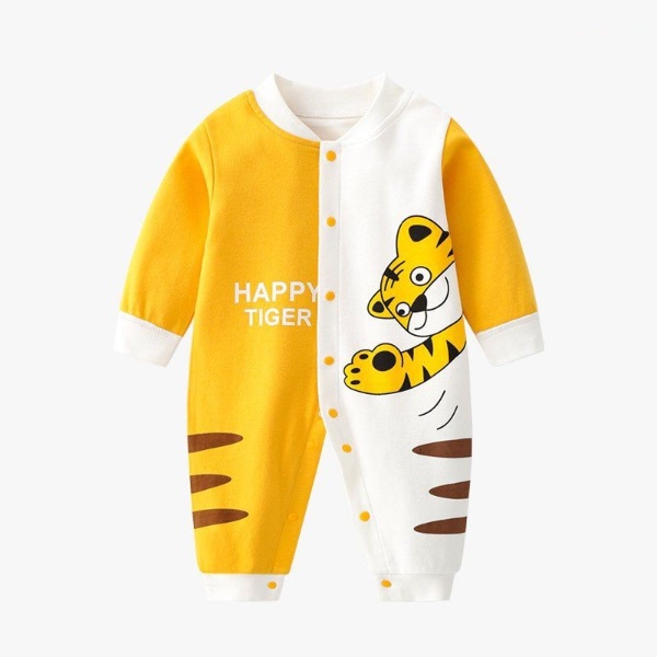 Body dài tay cho bé trai bé gái mẫu Bodysuit họa tiết hình hổ 2022 mới cho trẻ từ 3-12kg