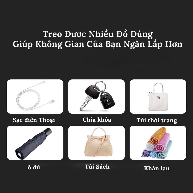 Móc Treo Đồ Mini Đa Năng, Móc Treo Đồ Trên Ô Tô, Nhân Vật Hoạt Hình Ngộ Nghĩnh - 1 Chiếc