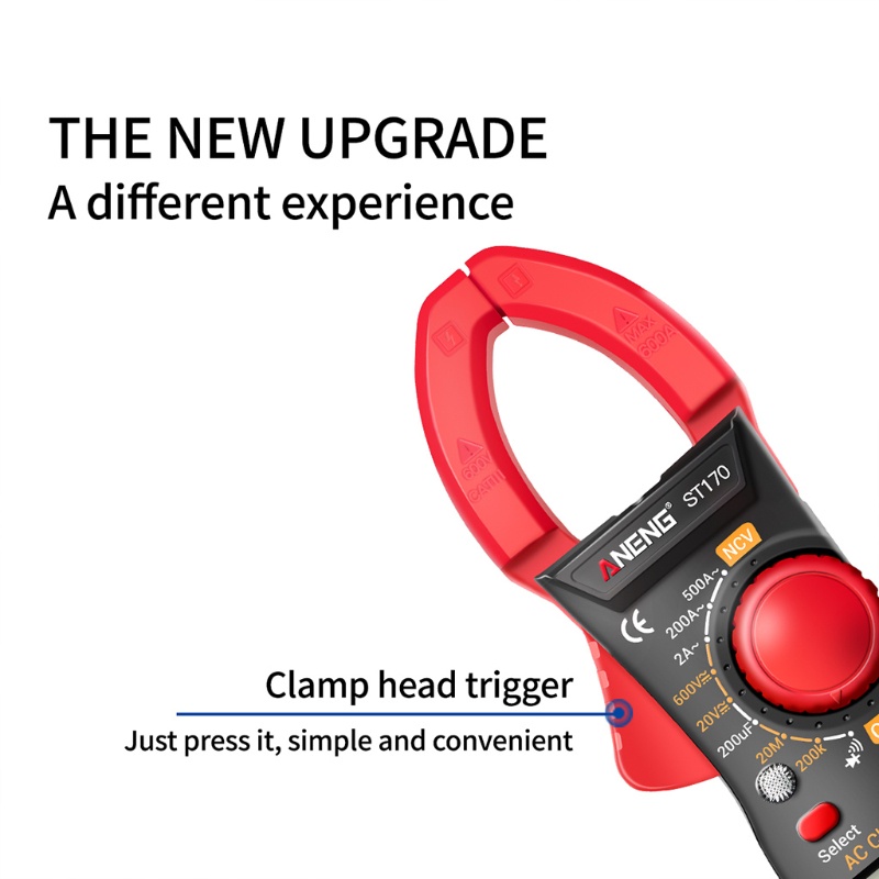 Đồng Hồ Vạn Năng Kỹ Thuật Số Dạng Kẹp AC / for DC Kèm Ampe Kế Ohm Diode &amp; Kháng Tự Động Xoay