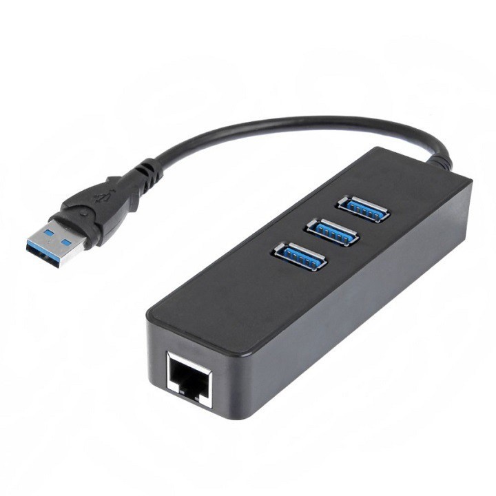 Hub USB 3 cổng 3.0 tốc độ cao + cổng mạng RJ45 - Hub usb 3 cổng - Hub Usb to RJ45 - Bộ chia cổng usb và đầu mạng