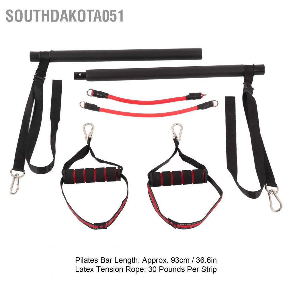 Hàng Sẵn Gậy Pilates Đa Năng - Thanh tập Pilates đa năng với dây đeo kháng lực Thiết bị thể dục Yoga【Southdakota051】