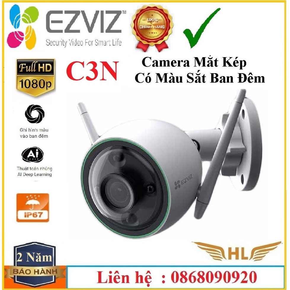 Camera Wifi Không Dây Ngoài Trời Ezviz C3WN 2Mp 1080P ,Ezviz C8C PTZ,Ezviz C3N ,Ezivz C4W,Ezviz T30-10B-EU-Chính Hãng