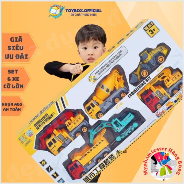 (SIÊU TO) Bộ 6 xe ôtô công trình cho bé trai
