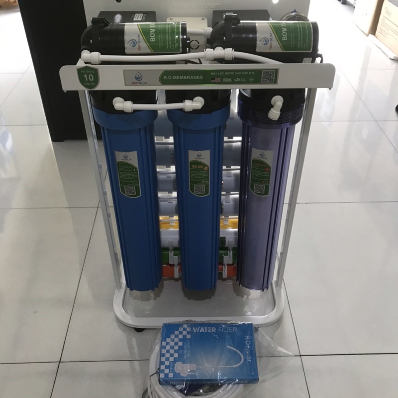 máy lọc bán công nghiệp RO AQUA 10 cấp lọc 40 - 80 lít/ giờ, có giá sỉ