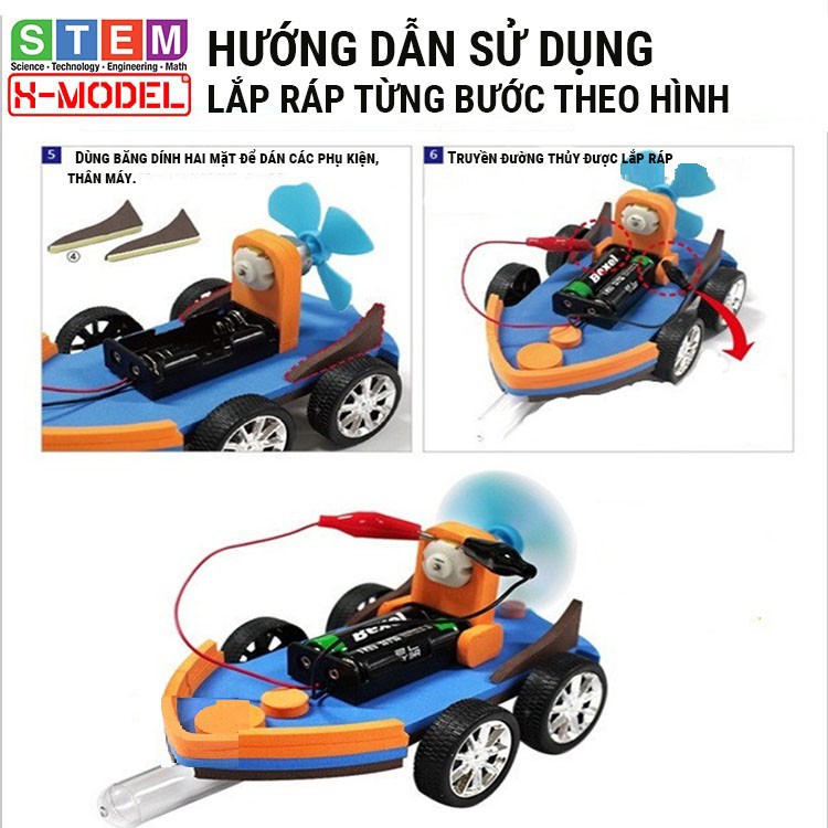 Đồ chơi thông minh STEM Ca nô 4 bánh đi được trên nước X-MODEL ST56 cho bé,  Đồ chơi trẻ em DIY| Giáo dục STEM, STEAM