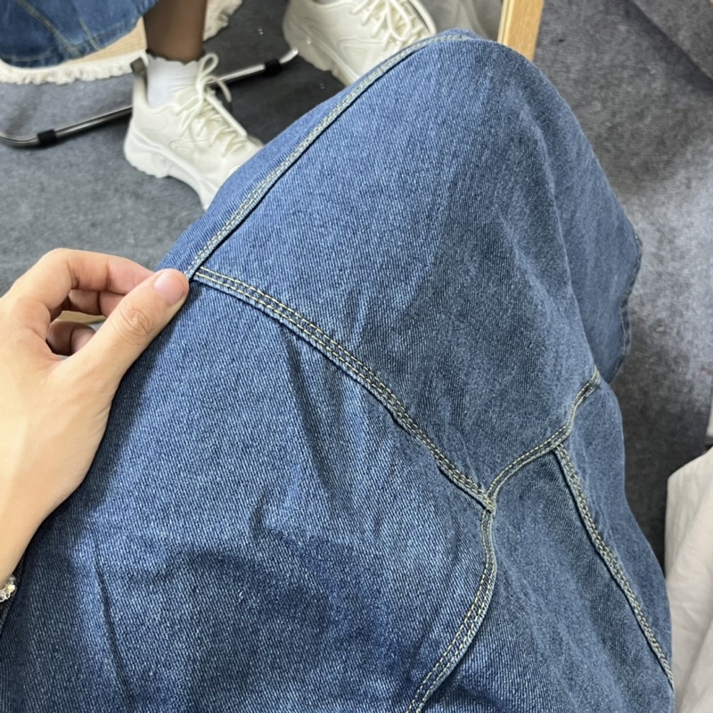 Chân Váy Jean Midi Dáng Xoè Taobao Order kèm ẢNH THẬT