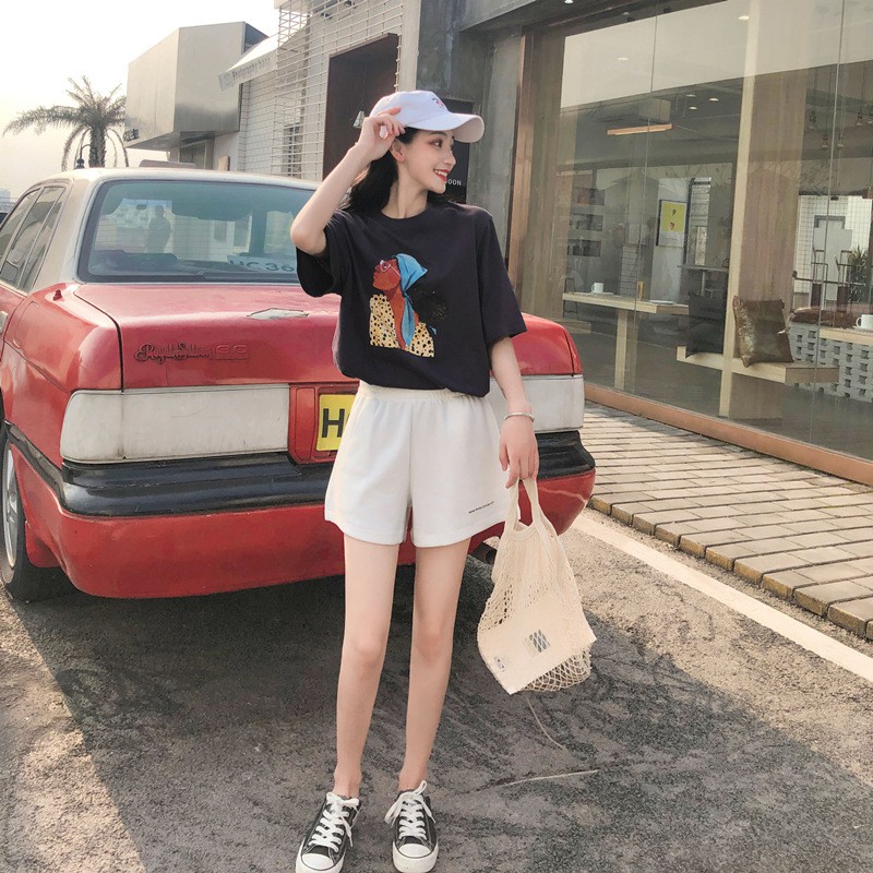 Quần đùi sporty ullzang thêu chữ❣️FREESHIP❣️ chất thể thao from to, hàng đẹp HOT TREND 2021 | BigBuy360 - bigbuy360.vn